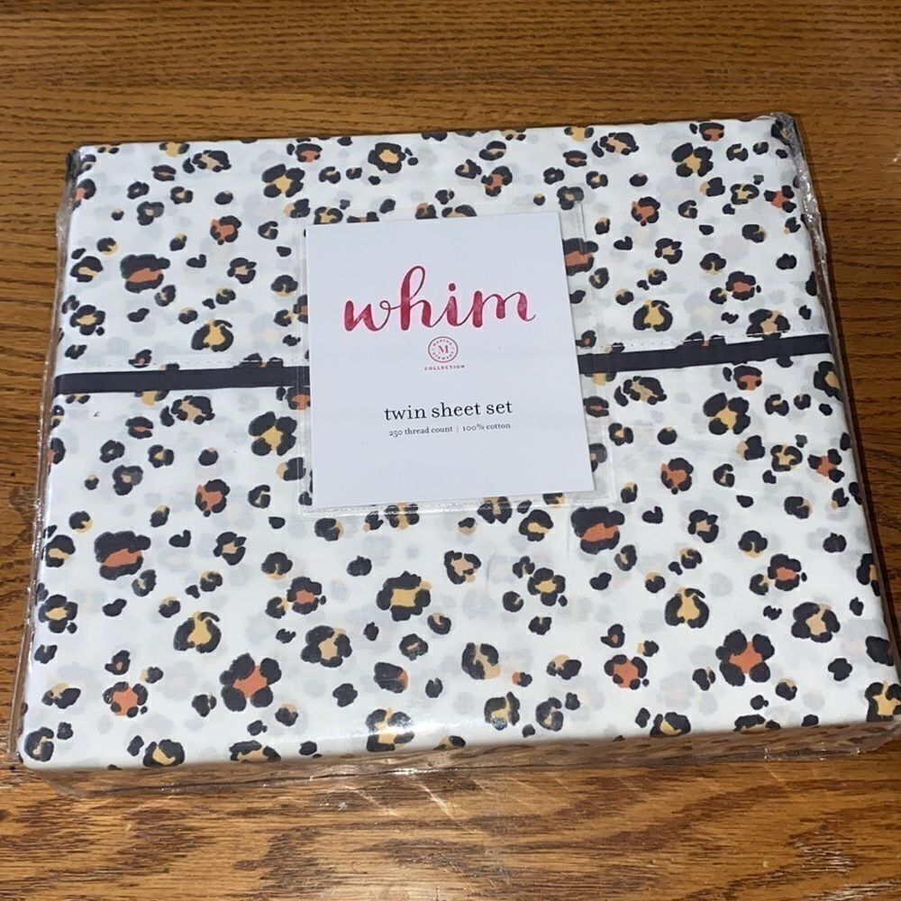 Whim By Martha Stewart leopard print Twin Sheets - Picture 2 of 4